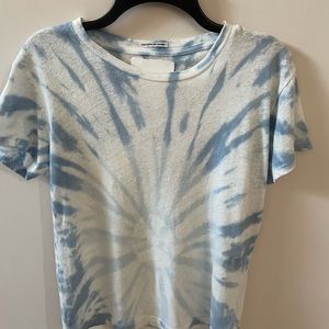 Mother Denim The Sinful Blue & White Tie Dye T-Shirt
